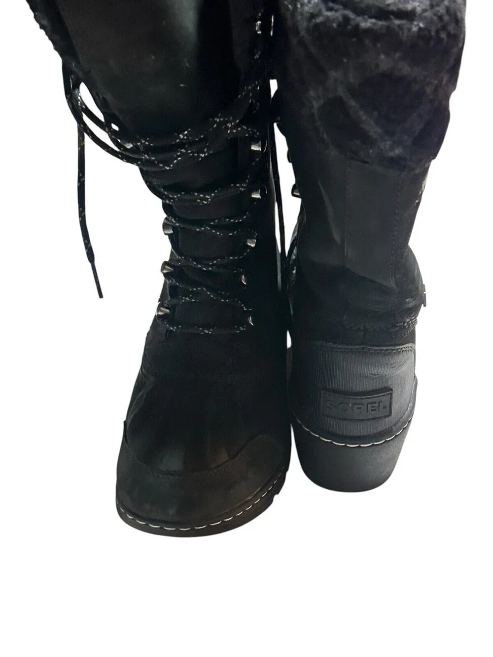 Sorel Women Whistler Tall Boot Black Stone Waterproof NL2984 010 - size 7.5